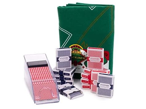 Blackjack set kmart  This set includes four popular games in a pack of two double-sided felt mats ; Includes: 100 chip and tray, on/off puck, 10 in roulette wheel, dealer stick, 2 Craps dice, 2 double-sided felts, dealer button and 2 decks of cards